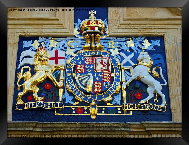 Charles I of England, coat of arms Framed Print by Robert Gipson