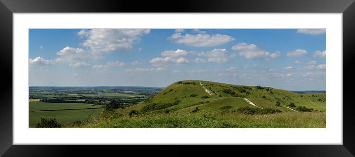 Ivinghoe Beacon panorama 3:1 Framed Mounted Print by Gary Eason