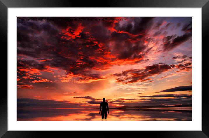 Sunset & Silhouette Framed Mounted Print by Sandi-Cockayne ADPS