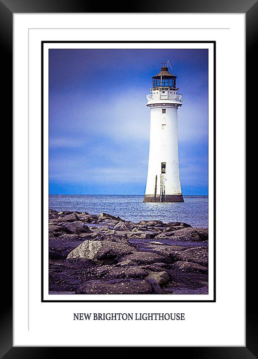 New Brighton Lighthouse Framed Mounted Print by Dave Cullen
