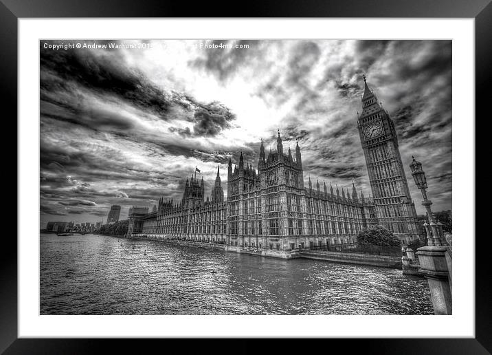 Westminster Framed Mounted Print by Andrew Warhurst