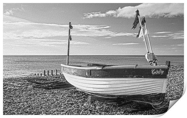 Fishing Boat Worthing Print by Clive Eariss