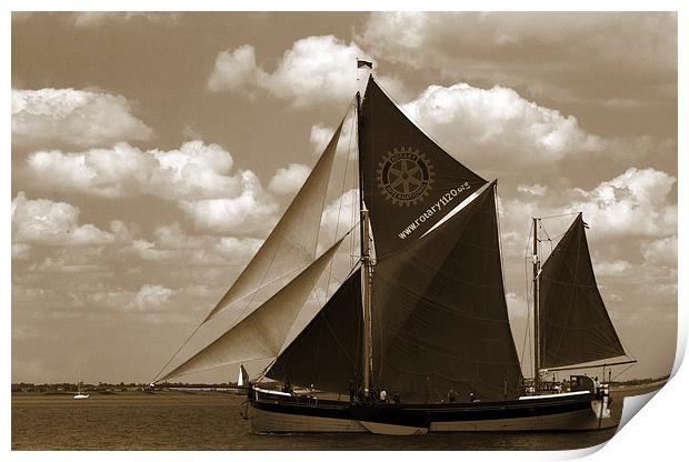 Thames Barge Print by Terry Stone