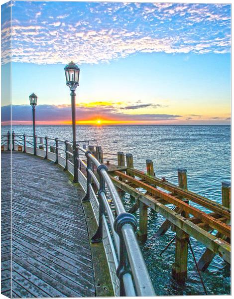 Sunrise Worthing pier Canvas Print by Clive Eariss