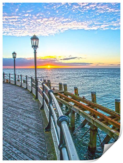Sunrise Worthing pier Print by Clive Eariss