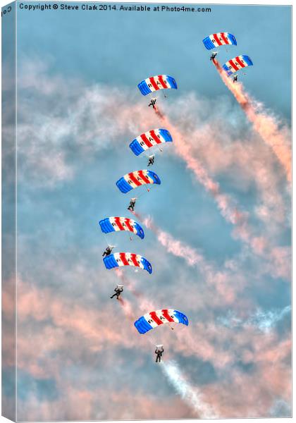 Falcons - RAF Parachute Display Team Canvas Print by Steve H Clark
