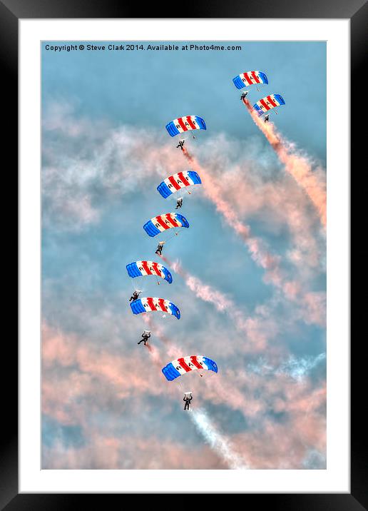 Falcons - RAF Parachute Display Team Framed Mounted Print by Steve H Clark