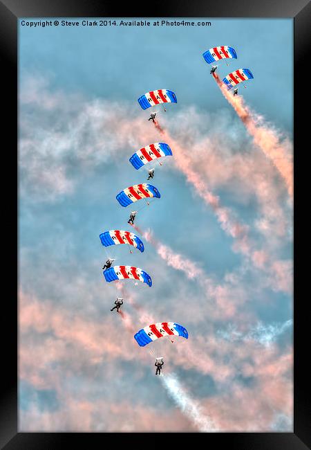 Falcons - RAF Parachute Display Team Framed Print by Steve H Clark