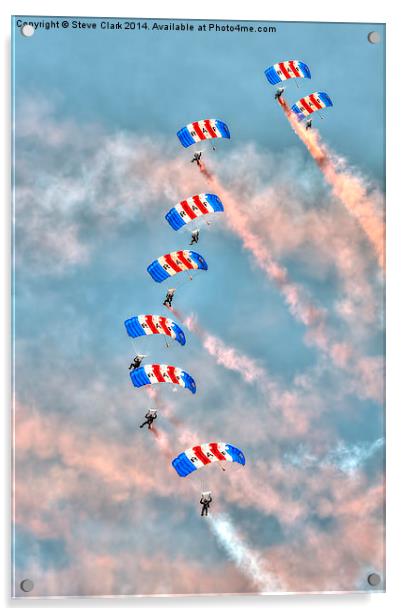 Falcons - RAF Parachute Display Team Acrylic by Steve H Clark