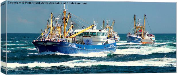 The Racing Trawlers Canvas Print by Peter F Hunt