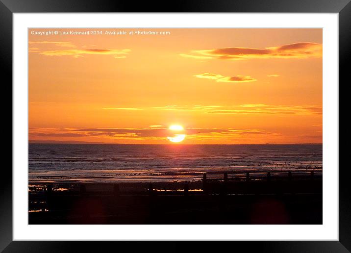 Sunset 4 Framed Mounted Print by Lou Kennard