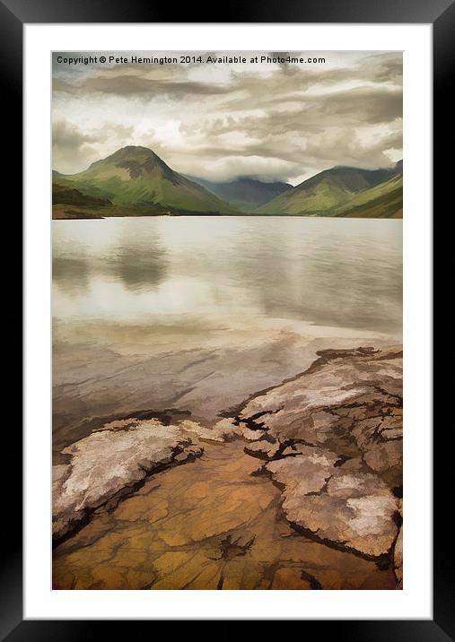 Artistic view of Wastwater in Lake District Framed Mounted Print by Pete Hemington