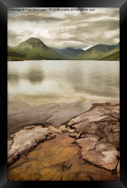 Artistic view of Wastwater in Lake District Framed Print by Pete Hemington