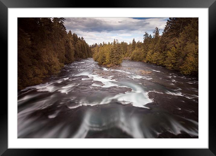 Puntledge river Canada Framed Mounted Print by Leighton Collins