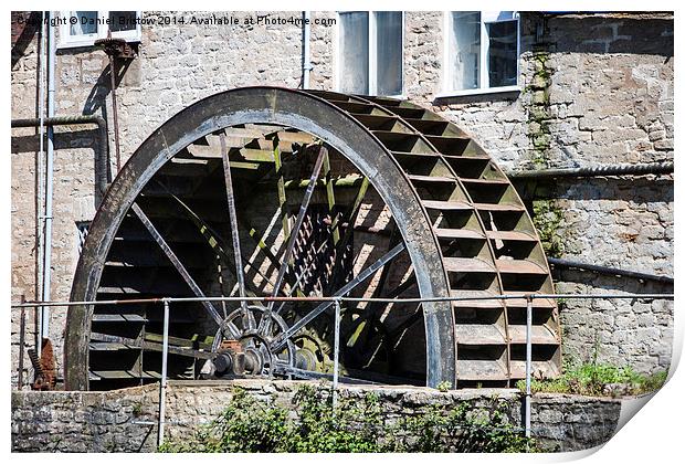 Palmers Brewery Waterwheel Print by Daniel Bristow