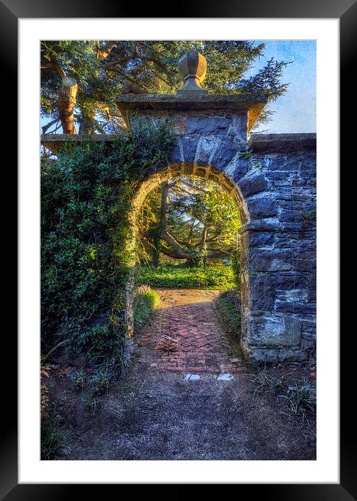 Sunny Garden Arch Framed Mounted Print by Ian Mitchell