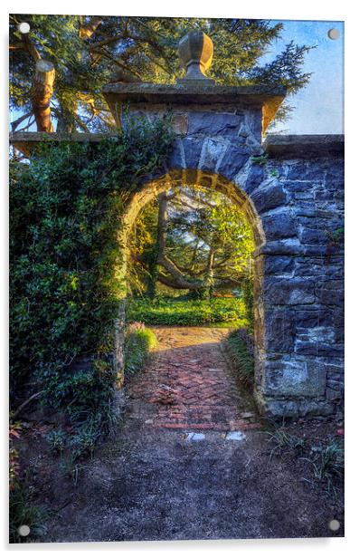Sunny Garden Arch Acrylic by Ian Mitchell