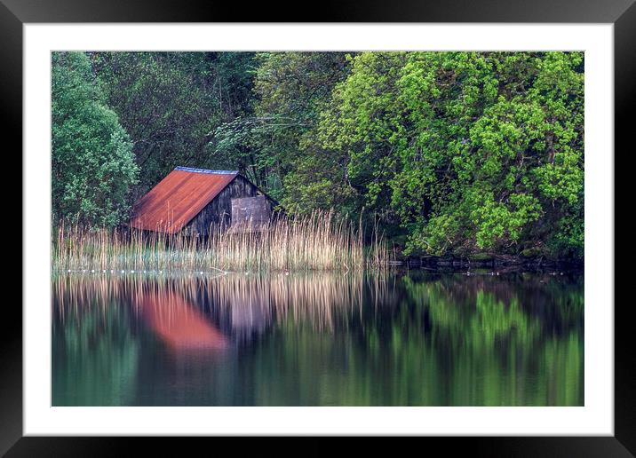 Old Boathouse on Loch Framed Mounted Print by Adrian Hargan