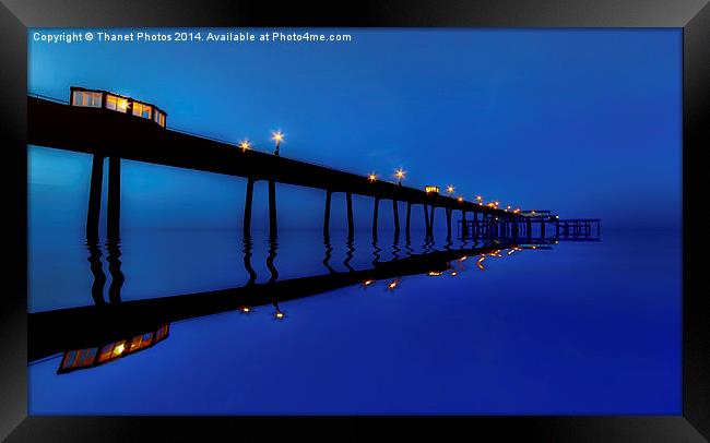 Pier at night Framed Print by Thanet Photos