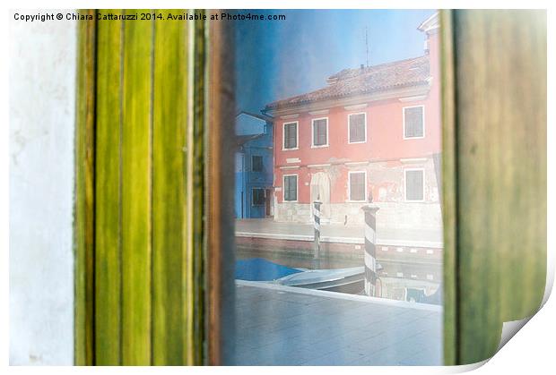 Reflections in Burano Print by Chiara Cattaruzzi