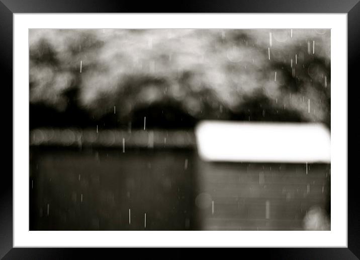 Looking out through the rain Framed Mounted Print by Christopher Hogg