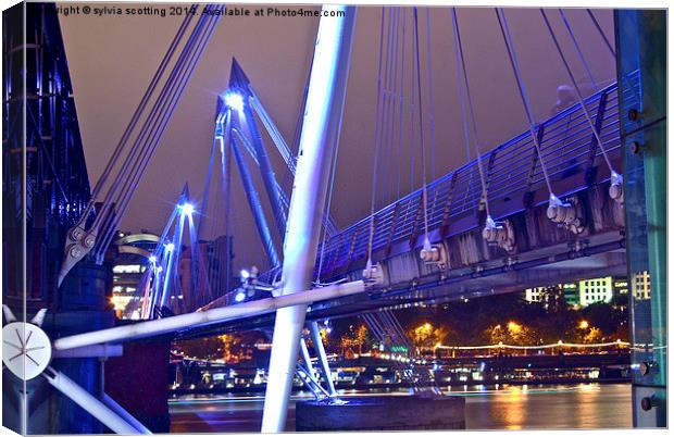 Bewitching Hour on millennium bridge Canvas Print by sylvia scotting