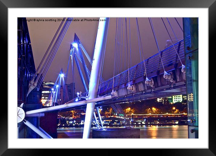Bewitching Hour on millennium bridge Framed Mounted Print by sylvia scotting