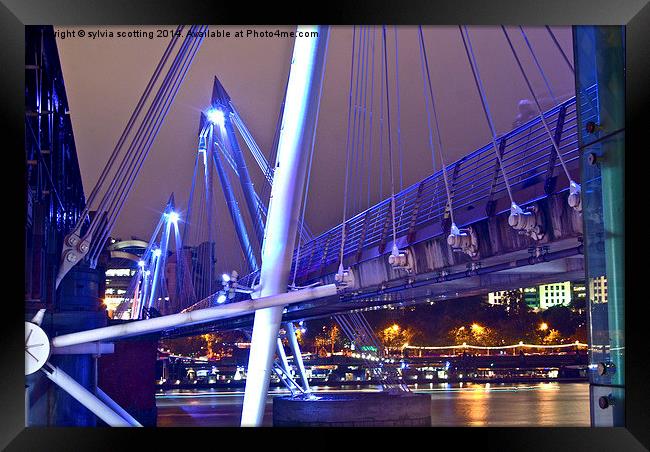 Bewitching Hour on millennium bridge Framed Print by sylvia scotting
