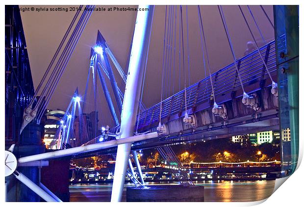 Bewitching Hour on millennium bridge Print by sylvia scotting