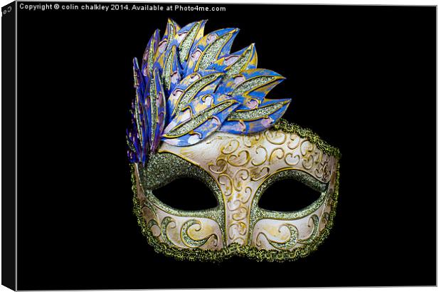 Colourful Venitian Mask Canvas Print by colin chalkley