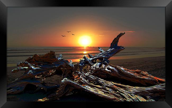 Glorious Sunset Framed Print by james balzano, jr.