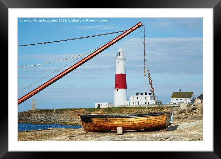 A different view of Portland Bill lighthouse Framed Mounted Print by Ian Middleton