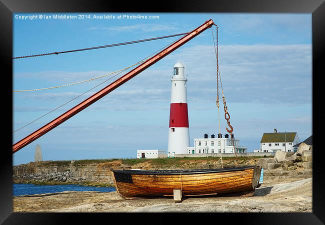 A different view of Portland Bill lighthouse Framed Print by Ian Middleton