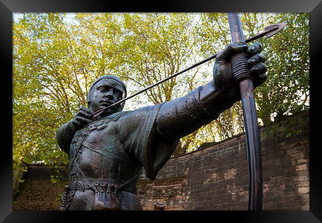 Robin Hood Statue, Nottingham Framed Print by Stephanie Webb