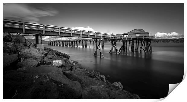 Campbell river pier Print by Leighton Collins
