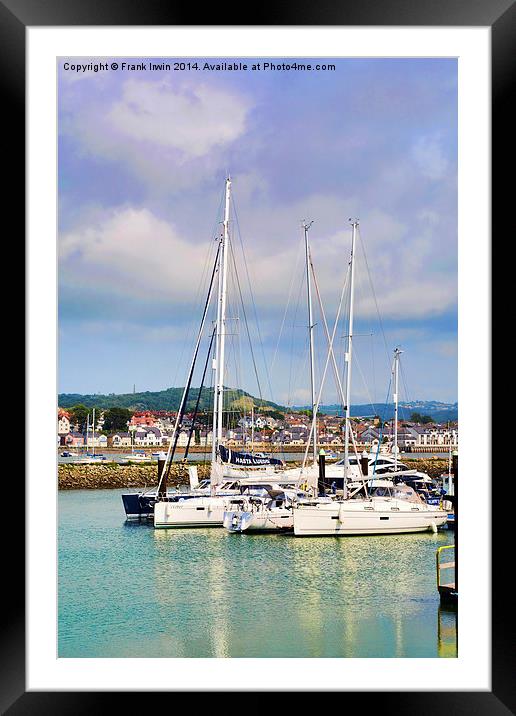 Conway marina, North Wales Framed Mounted Print by Frank Irwin