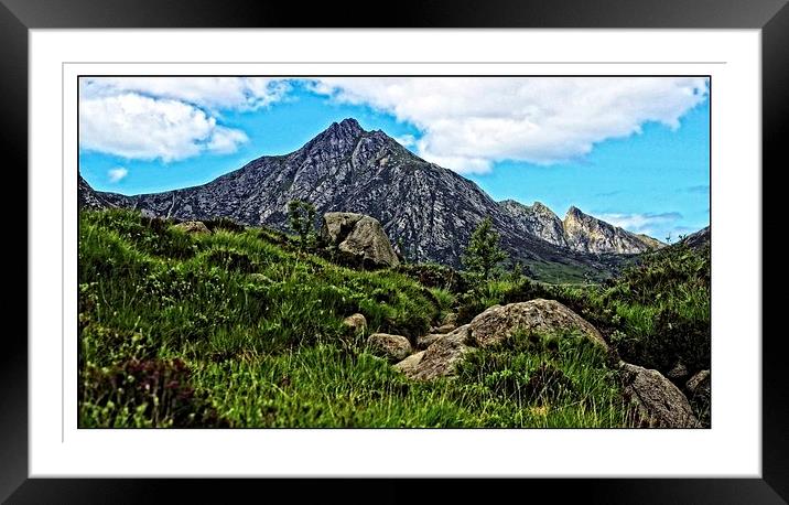 A walk up Glen Rosa Framed Mounted Print by jane dickie