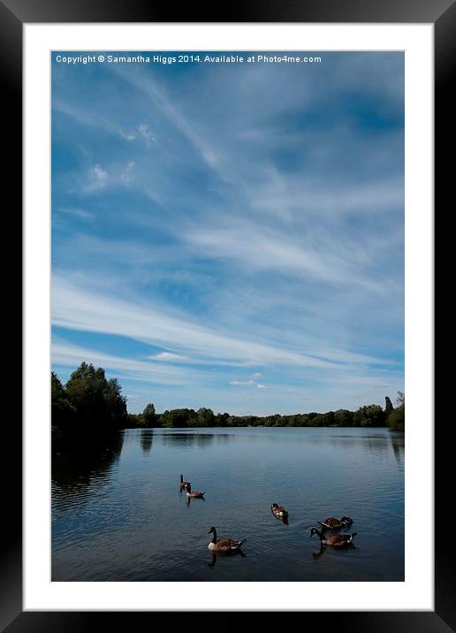 Thatcham Lakes Framed Mounted Print by Samantha Higgs