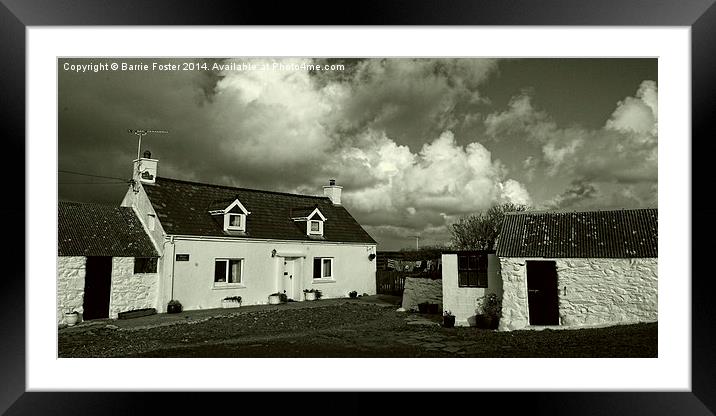 Cottages Near Aberieddy Framed Mounted Print by Barrie Foster