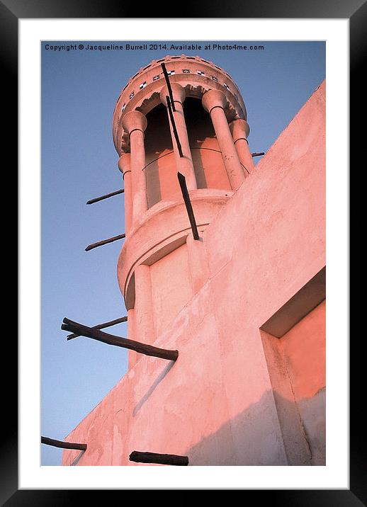 Windtower in the Evening Light Framed Mounted Print by Jacqueline Burrell