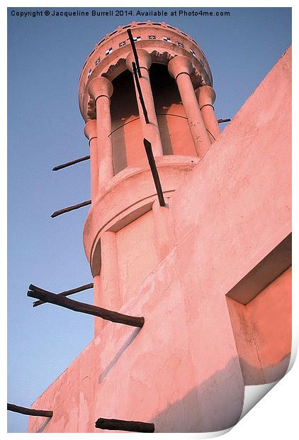 Windtower in the Evening Light Print by Jacqueline Burrell