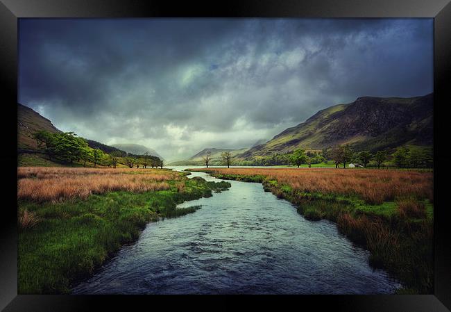 River to Buttermere Framed Print by andrew bagley