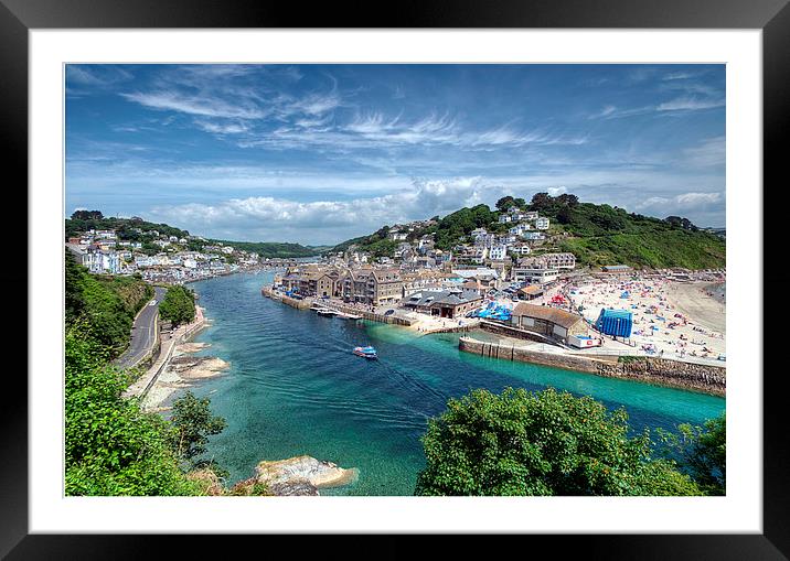 The River Looe and Town beach. Framed Mounted Print by Rosie Spooner