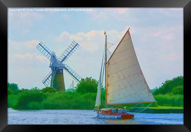 Sailing the Norfolk Broads 2 Framed Print by Chris Thaxter