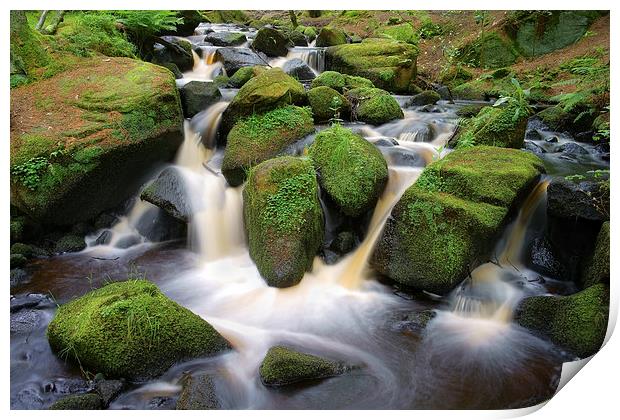 Wyming Brook Falls 3 Print by Darren Galpin