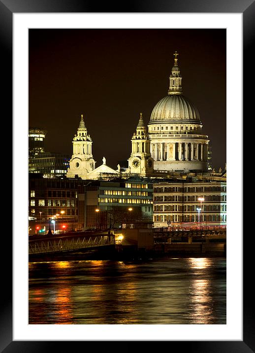 St. Pauls Cathedral Framed Mounted Print by Bernd Tschakert
