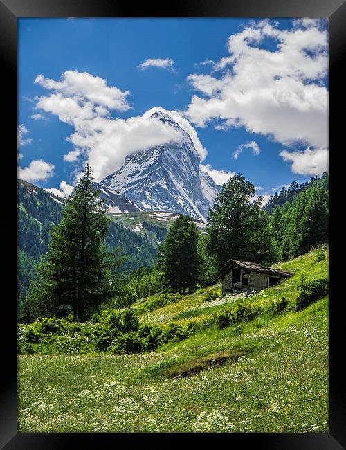 Matterhorn Hut Framed Print by Laura Kenny