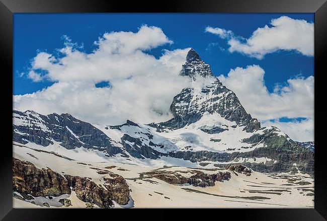 Matterhorn North Face Framed Print by Laura Kenny