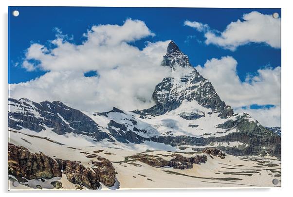 Matterhorn North Face Acrylic by Laura Kenny