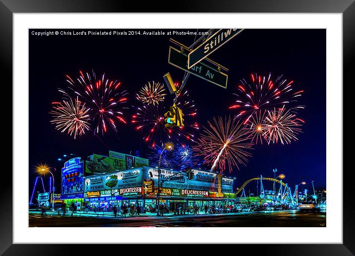 Saturday Night At Coney Island Framed Mounted Print by Chris Lord